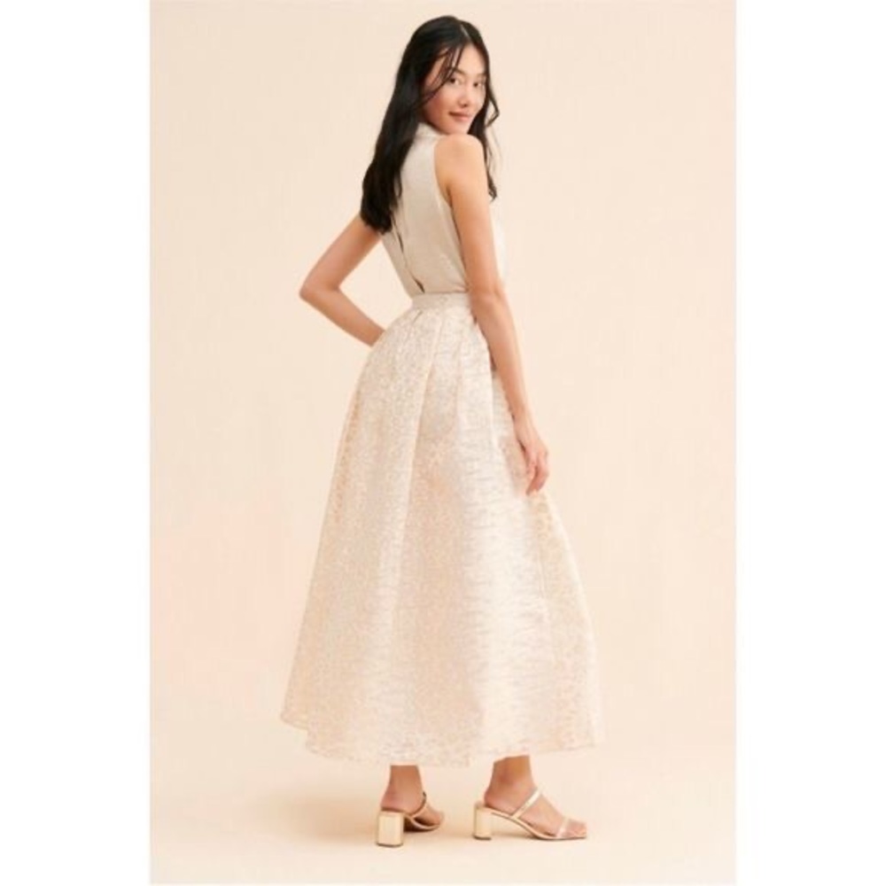 Anthropologie Pankaj & Nidhi Burnout Shimmer Maxi Skirt - Picture 3 of 14